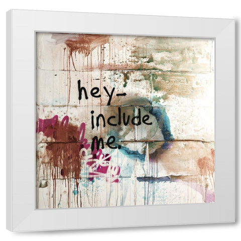 Hey II White Modern Wood Framed Art Print by Youngstrom, Kent