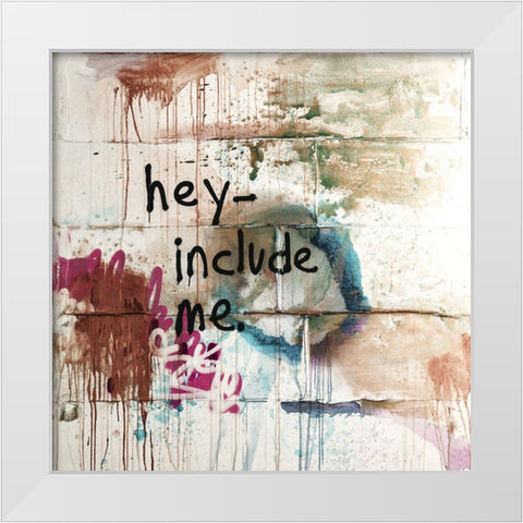 Hey II White Modern Wood Framed Art Print by Youngstrom, Kent