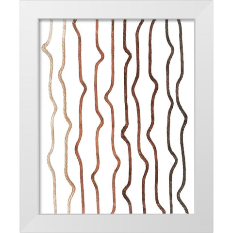 Jagged Flow II White Modern Wood Framed Art Print by Saunders, Alonzo