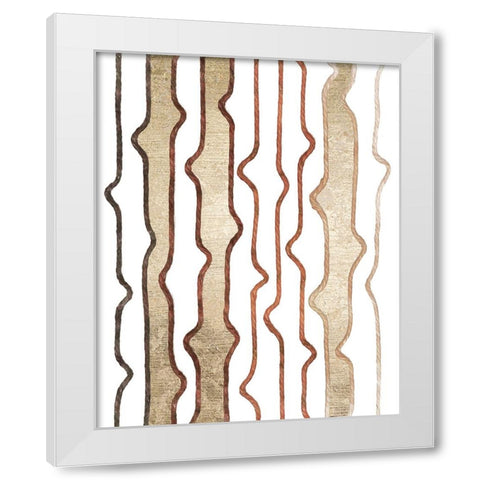 Jagged Flow III White Modern Wood Framed Art Print by Saunders, Alonzo