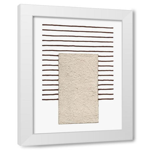 Monolithic  I White Modern Wood Framed Art Print by Saunders, Alonzo