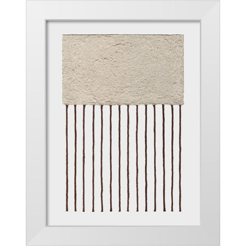 Monolithic  II White Modern Wood Framed Art Print by Saunders, Alonzo