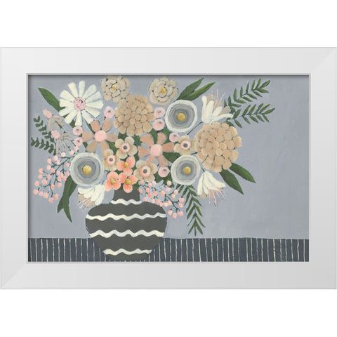 Venusta Flores I White Modern Wood Framed Art Print by Moore, Regina