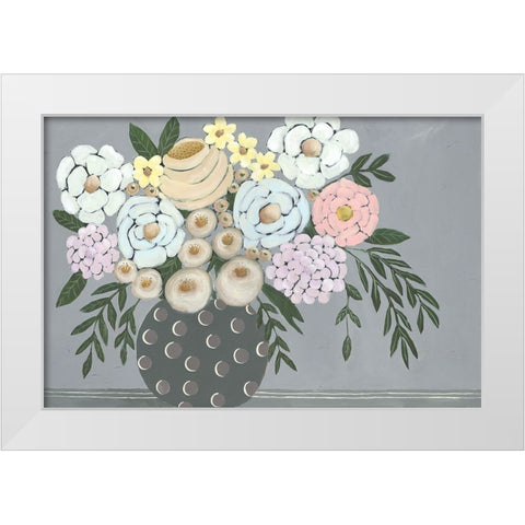 Venusta Flores II White Modern Wood Framed Art Print by Moore, Regina