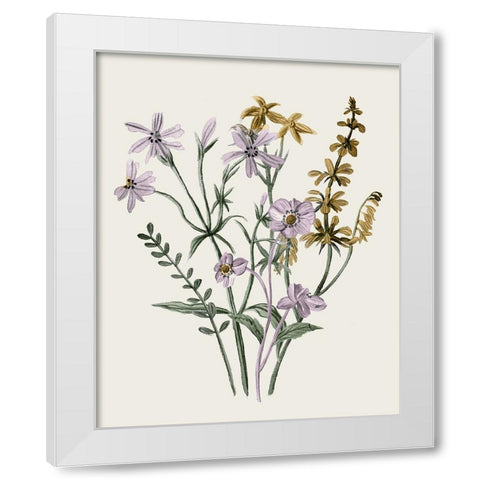 Honey Spring Wildflowers II White Modern Wood Framed Art Print by Wang, Melissa