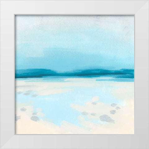 Sandbar Impression II White Modern Wood Framed Art Print by Vess, June Erica