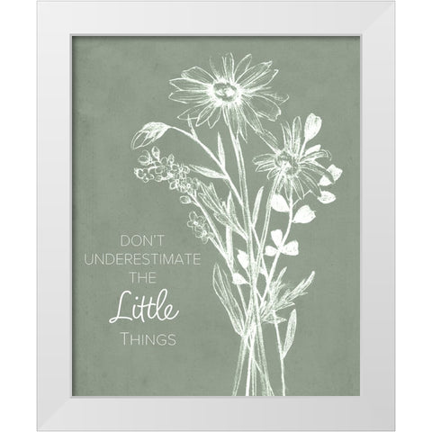 Lovely Wildflower Quotes I White Modern Wood Framed Art Print by Wang, Melissa