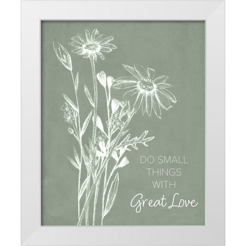 Lovely Wildflower Quotes II White Modern Wood Framed Art Print by Wang, Melissa