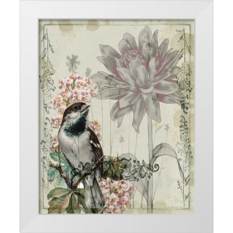 Mauve Melody I White Modern Wood Framed Art Print by Goldberger, Jennifer