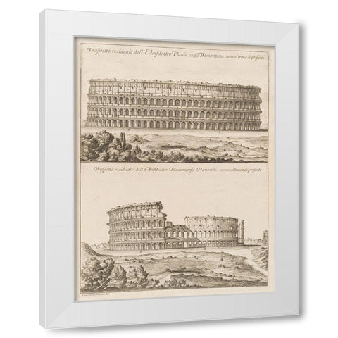 Antiquities of Pola, Ancient Blueprints IV White Modern Wood Framed Art Print by Unknown