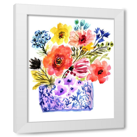 Sweet Arrangement II White Modern Wood Framed Art Print by Fields, Karen