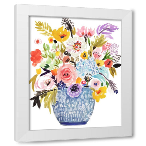 Sweet Arrangement III White Modern Wood Framed Art Print by Fields, Karen