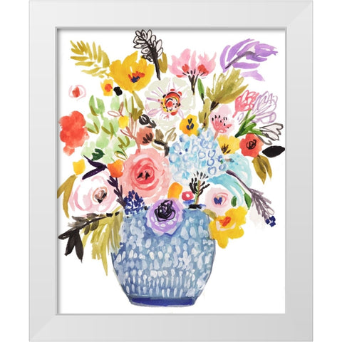 Sweet Arrangement III White Modern Wood Framed Art Print by Fields, Karen