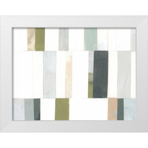 Litmus Collage I White Modern Wood Framed Art Print by Vess, June Erica