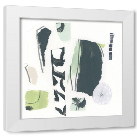 Green Garnet II White Modern Wood Framed Art Print by Vess, June Erica