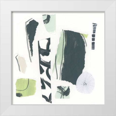 Green Garnet II White Modern Wood Framed Art Print by Vess, June Erica