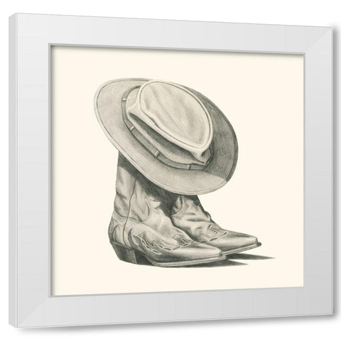 Sams boots I White Modern Wood Framed Art Print by Popp, Grace