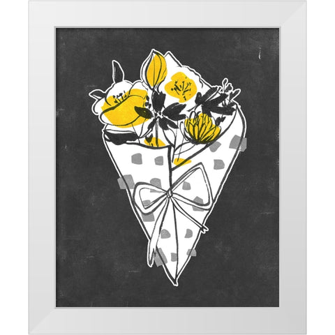 Bright Bouquet I White Modern Wood Framed Art Print by Wang, Melissa