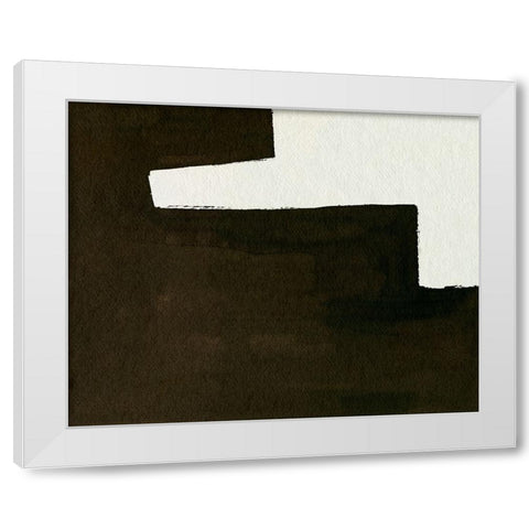 Slit I White Modern Wood Framed Art Print by Wang, Melissa