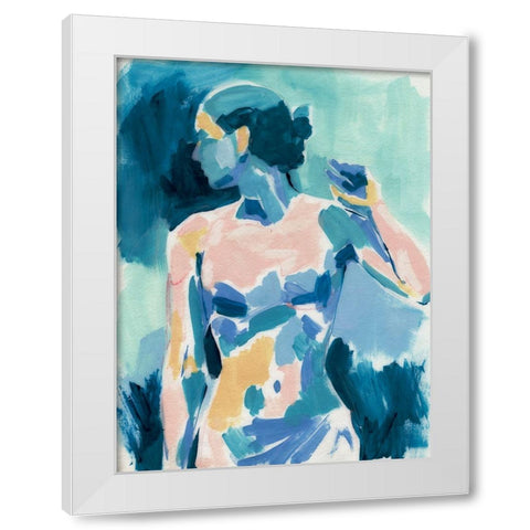 Loose Expressive Figure II White Modern Wood Framed Art Print by Barnes, Victoria