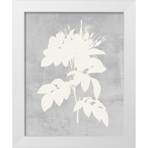 Falling Flowers I White Modern Wood Framed Art Print by Wang, Melissa