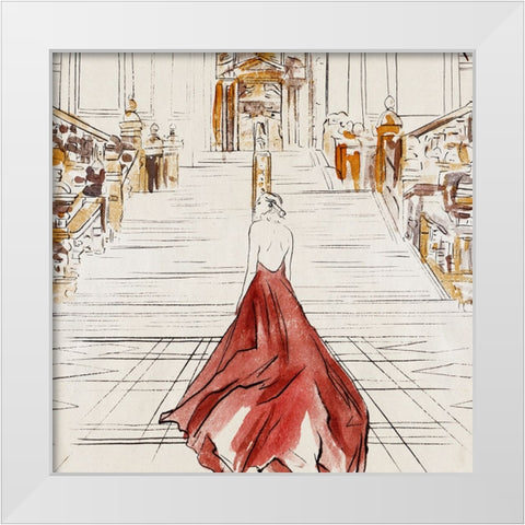 Feeling Grand I White Modern Wood Framed Art Print by Wang, Melissa