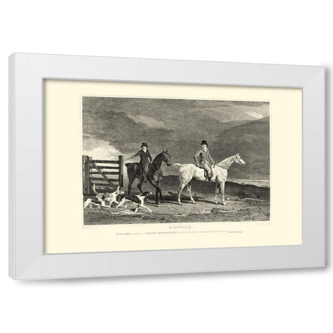 Custom Hunter White Modern Wood Framed Art Print by Scott, John