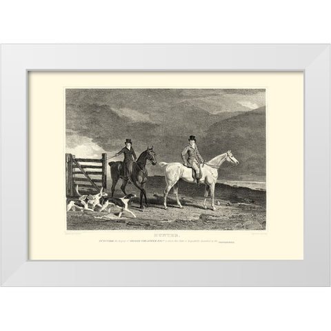 Custom Hunter White Modern Wood Framed Art Print by Scott, John