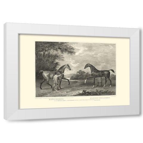 Custom King Herod And Flying Childers White Modern Wood Framed Art Print by Scott, John