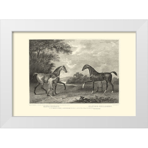 Custom King Herod And Flying Childers White Modern Wood Framed Art Print by Scott, John