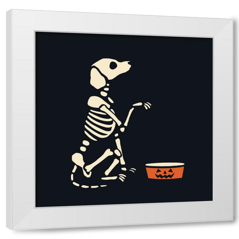 Skelepet I White Modern Wood Framed Art Print by Barnes, Victoria