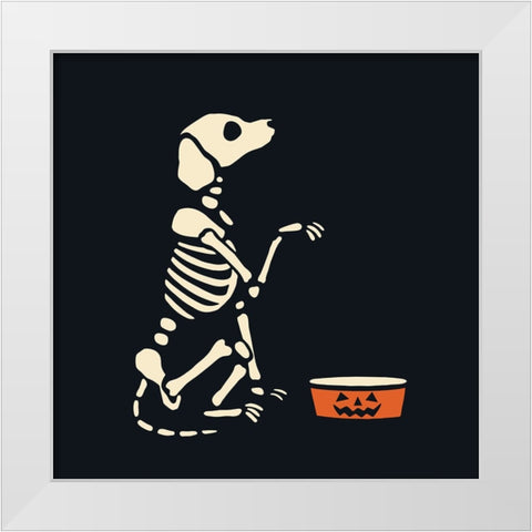 Skelepet I White Modern Wood Framed Art Print by Barnes, Victoria