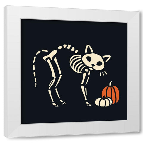 Skelepet V White Modern Wood Framed Art Print by Barnes, Victoria