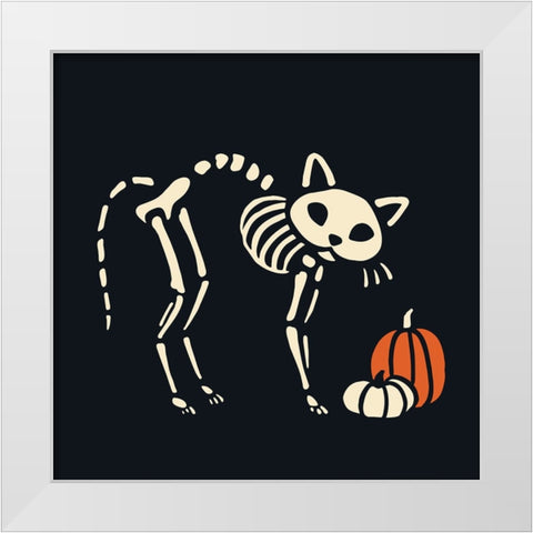 Skelepet V White Modern Wood Framed Art Print by Barnes, Victoria