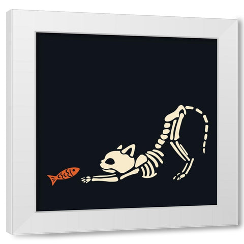 Skelepet VI White Modern Wood Framed Art Print by Barnes, Victoria