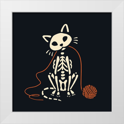 Skelepet VII White Modern Wood Framed Art Print by Barnes, Victoria