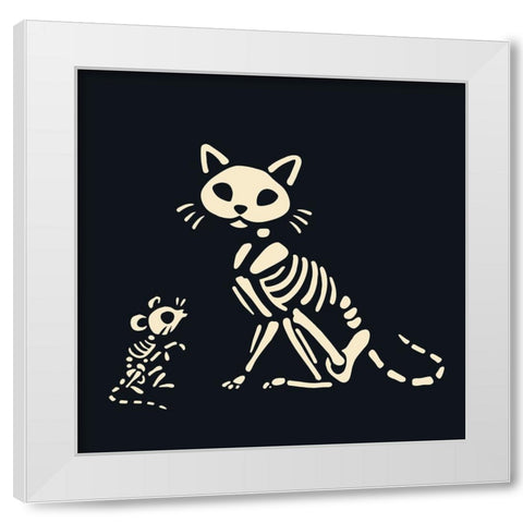 Skelepet VIII White Modern Wood Framed Art Print by Barnes, Victoria