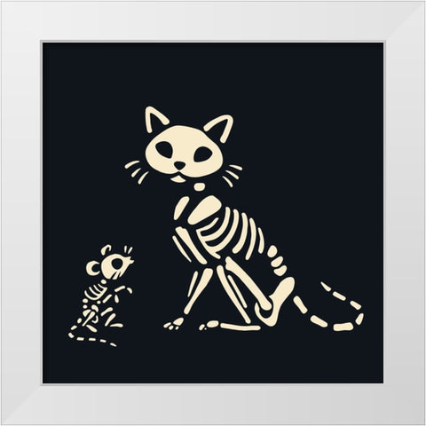 Skelepet VIII White Modern Wood Framed Art Print by Barnes, Victoria