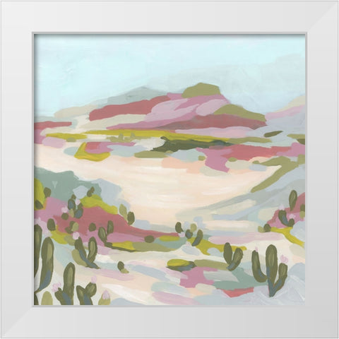Vista Nopal II White Modern Wood Framed Art Print by Vess, June Erica