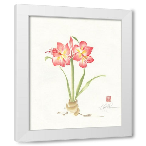 Gentle Love II White Modern Wood Framed Art Print by Rae, Nan