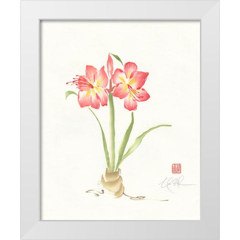 Gentle Love II White Modern Wood Framed Art Print by Rae, Nan