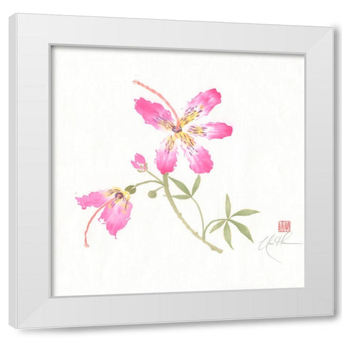 Silk I White Modern Wood Framed Art Print by Rae, Nan