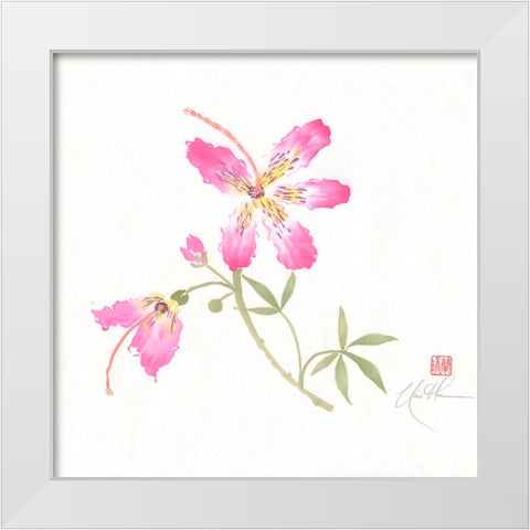 Silk I White Modern Wood Framed Art Print by Rae, Nan