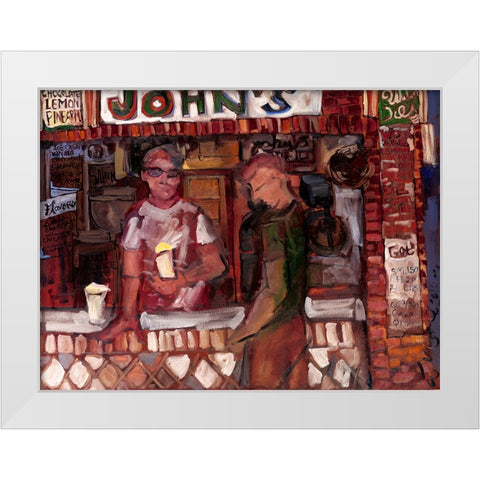 Staying Cool White Modern Wood Framed Art Print by Ferrell, Erin McGee