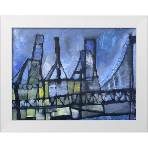 Under Construction White Modern Wood Framed Art Print by Ferrell, Erin McGee