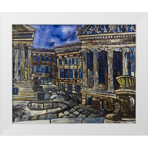 The Art Museum White Modern Wood Framed Art Print by Ferrell, Erin McGee