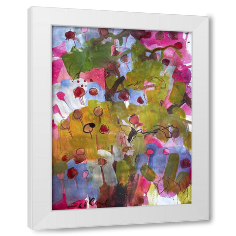 Under the Apple Tree I White Modern Wood Framed Art Print by Ferrell, Erin McGee