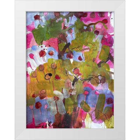 Under the Apple Tree I White Modern Wood Framed Art Print by Ferrell, Erin McGee