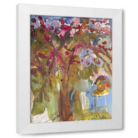 Under the Apple Tree II White Modern Wood Framed Art Print by Ferrell, Erin McGee