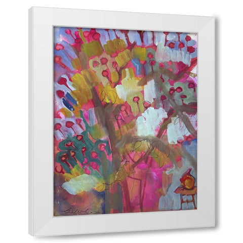 Under the Apple Tree III White Modern Wood Framed Art Print by Ferrell, Erin McGee